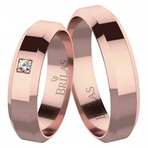 Andromeda Red Diamond  snubní prsteny z červeného zlata