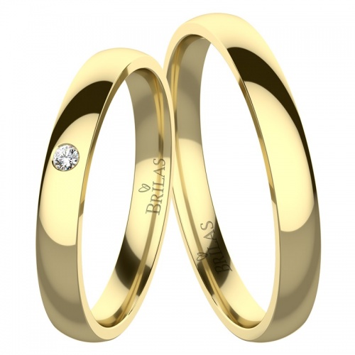 Vega Gold Diamond  snubní prsteny ze žlutého zlata