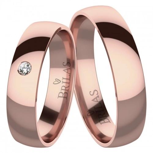 Mizar Red Diamond snubní prsteny z červeného zlata