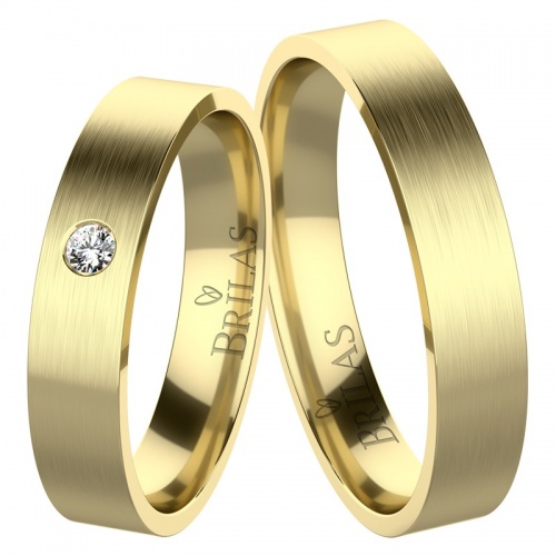 Lucida Gold Diamond  snubní prsteny ze žlutého zlata