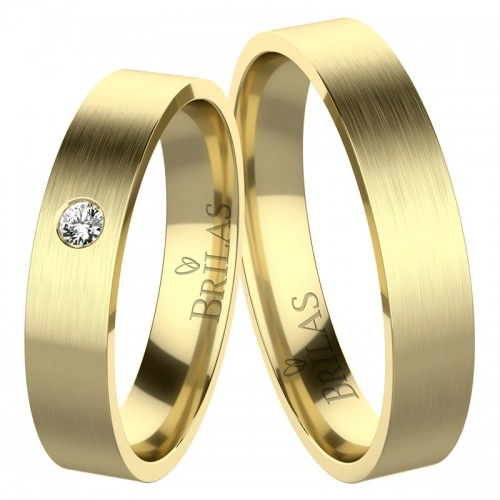 Lucida Gold Diamond  snubní prsteny ze žlutého zlata