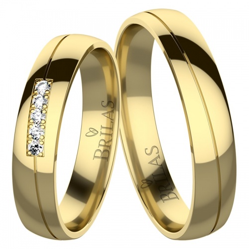Evelyna Gold snubní prsteny ze žlutého zlata