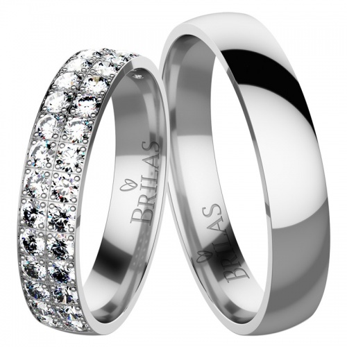 Alison White snubní prsteny z bílého zlata