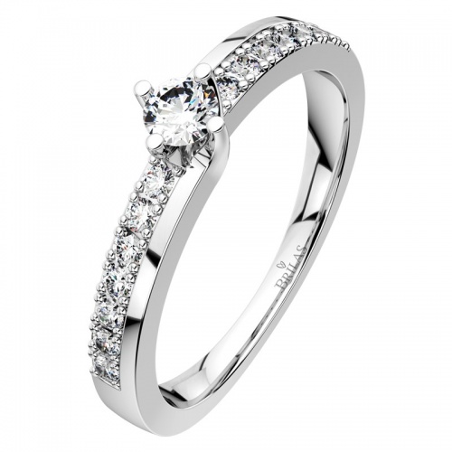 Petronela White špičkový  zásnubní prsten z bílého zlata
