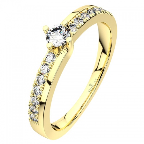 Petronela Gold špičkový zásnubní prsten ze žlutého zlata