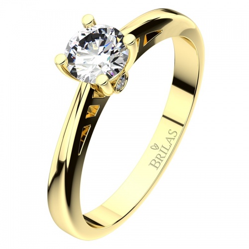 Vilma Gold sofistikovaný zásnubní prsten ze žlutého zlata