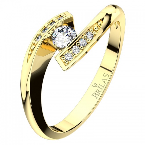 Nuriana Gold Briliant prsten ve žlutém zlatě s brilianty