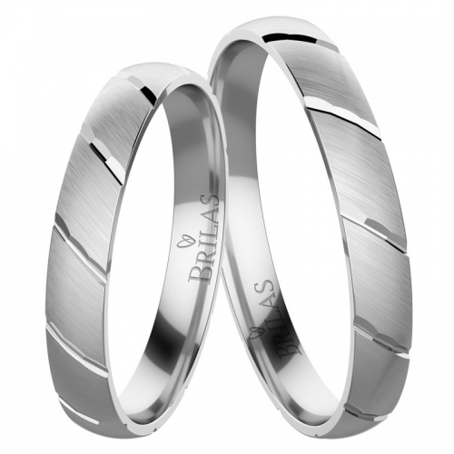 Glance White jednoduché snubní prsteny