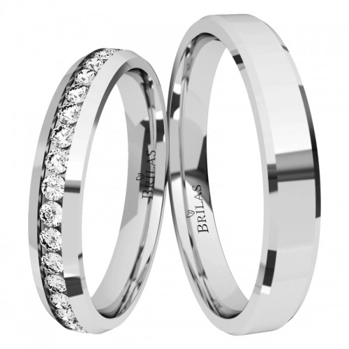 Eleganza White luxusní snubní prsteny z bílého zlata