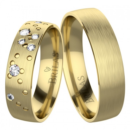 Berta Gold snubní prsteny ze žlutého zlata