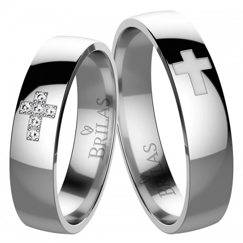 Nikolas White snubní prsteny z bílého zlata