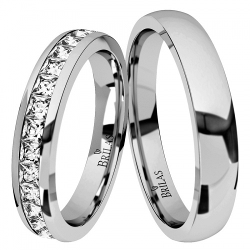 Alina White snubní prsteny z bílého zlata