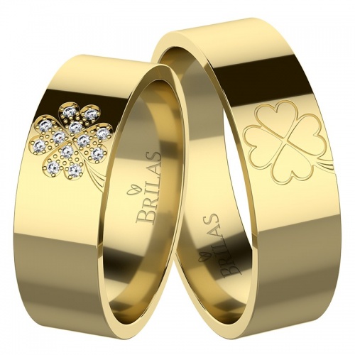 Albion Gold Briliant snubní prsteny ze žlutého zlata