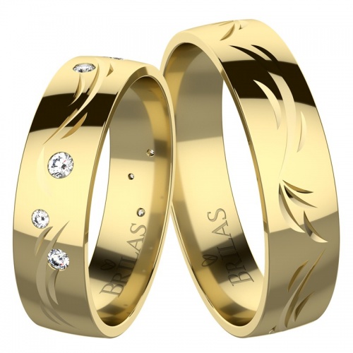 Fiona Gold snubní prsteny ze žlutého zlata