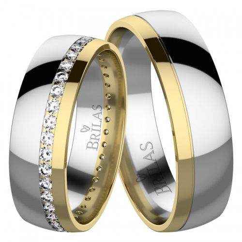 Celeste Colour GW krásné snubní prsteny z kombinovaného zlata