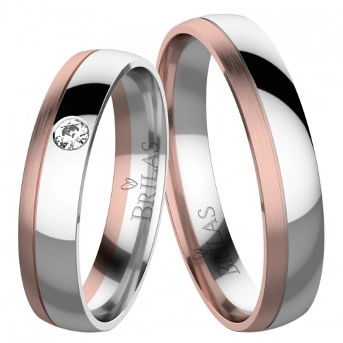 Julie Colour RW svatební prstýnky z kombinovaného zlata