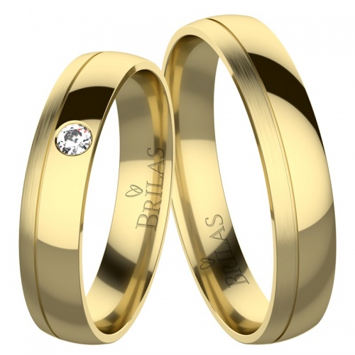 Julie Gold snubní prsteny ze žlutého zlata
