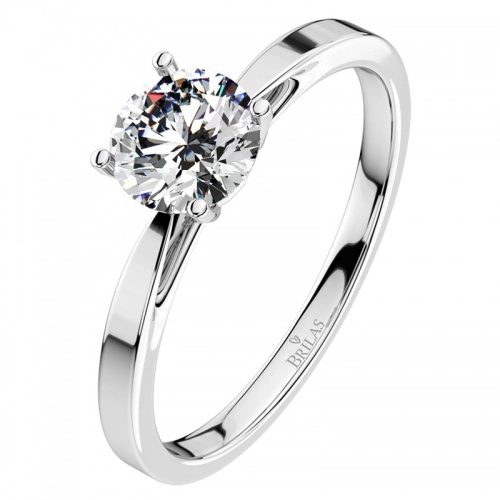 Grácie W Briliant (4,75 mm) jemný zásnubní prsten s centrálním kamínkem
