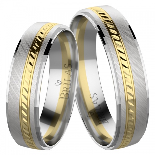 Romana Colour GW snubní prsteny z kombinovaného zlata
