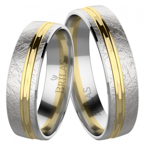 Sony Colour GW snubní prsteny ze žlutého a bílého zlata