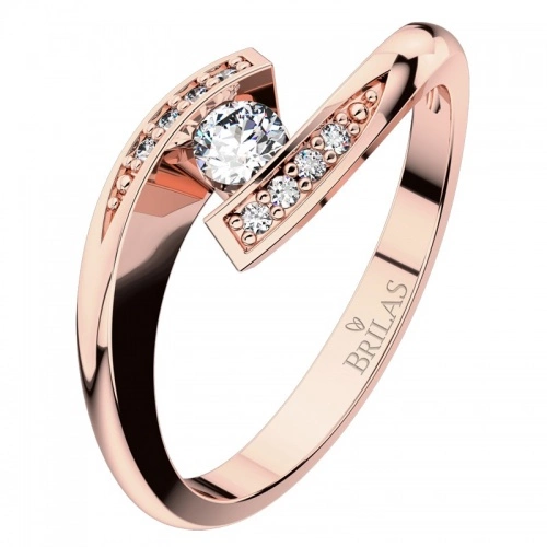 Nuriana Red  prsten v červeném zlatě