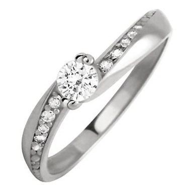 Primo W Briliant zlatý zásnubák zdobený kamínky