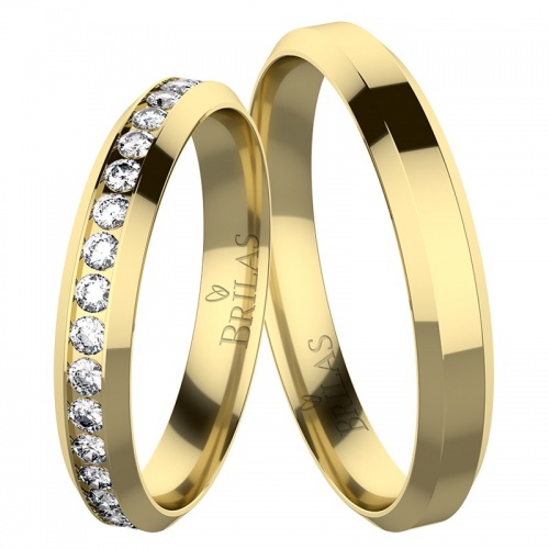 Lili Gold snubní prsteny ze žlutého zlata