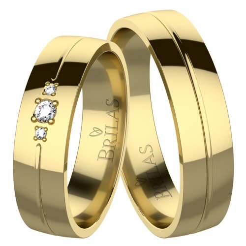 Beta Gold snubní prsteny ze žlutého zlata