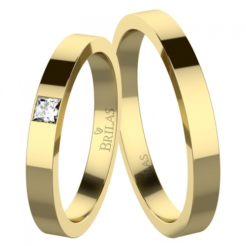 Karen Gold snubní prsteny ze žlutého zlata
