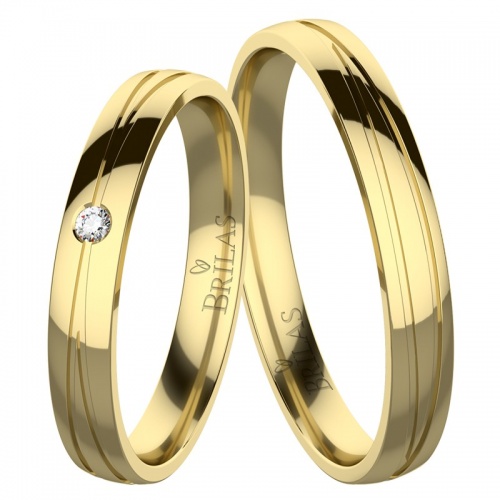 Mahulena Gold snubní prsteny ze žlutého zlata