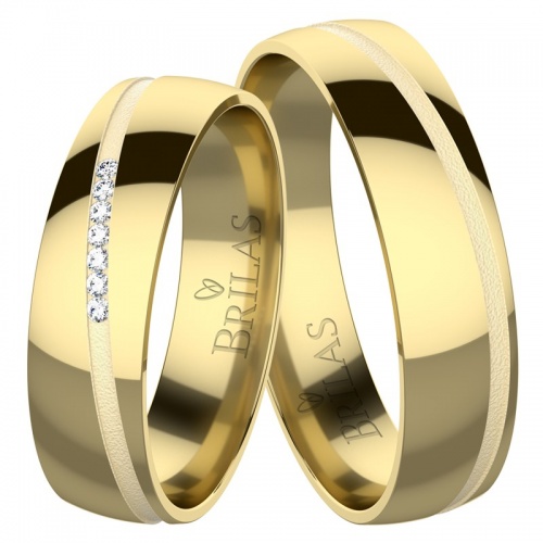 Mariangela Gold snubní prsteny ze žlutého zlata