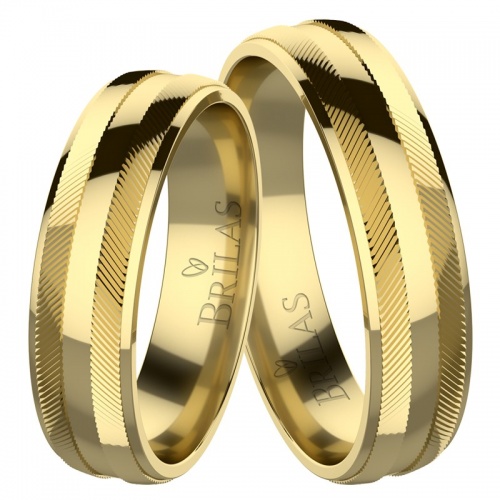Azarena Gold snubní prsteny ze žlutého zlata