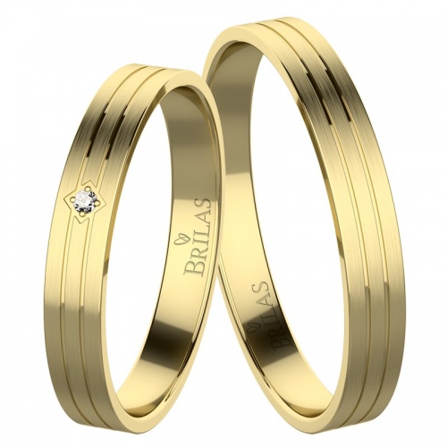 Agáta Gold snubní prsteny ze žlutého zlata