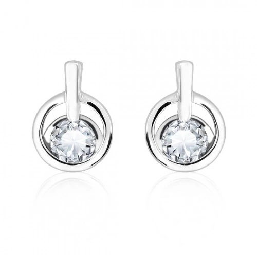 Elka S White Topaz stříbrné náušnice s bílým topazem