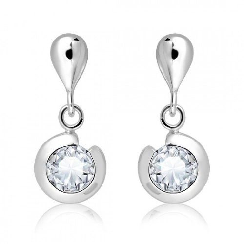 Vajana S White Topaz stříbrné náušnice s bílým topazem