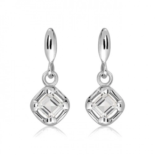 Lam S White Topaz stříbrné náušnice s bílým topazem