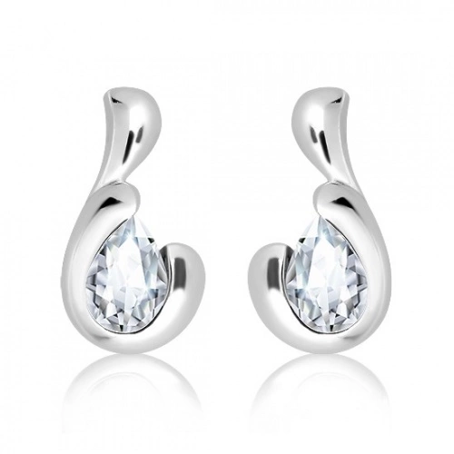 Bibiana S White Topaz stříbrné náušnice s bílým topazem