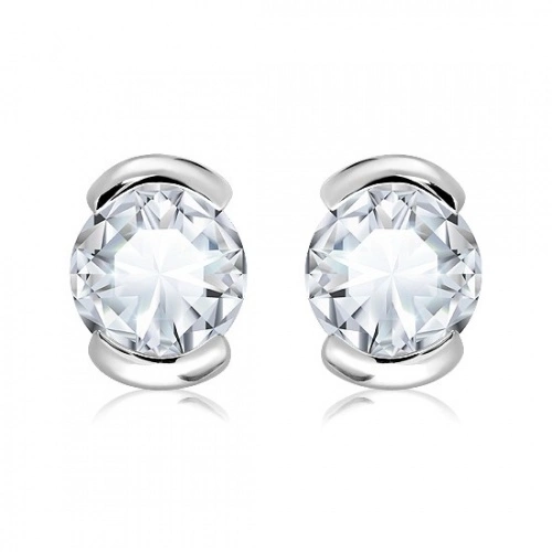 Hela S White Topaz-stříbrné náušnice s bílým topazem