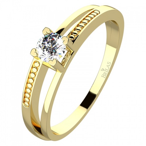 Adéla Gold  krásný prsten ze žlutého zlata