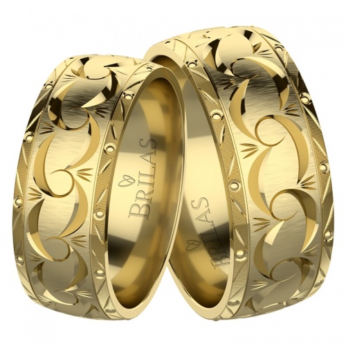 Damon Gold snubní prsteny ze žlutého zlata