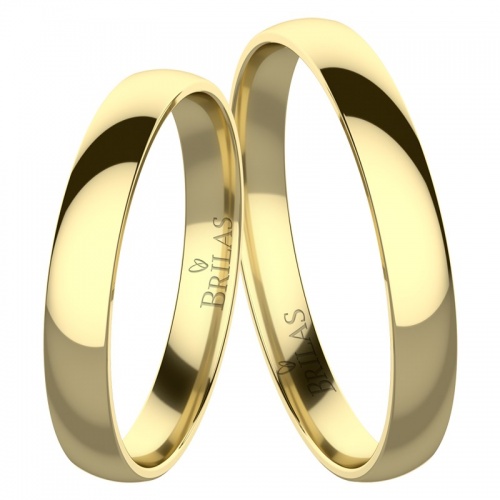 Greta Gold jednoduché zlaté snubní prsteny