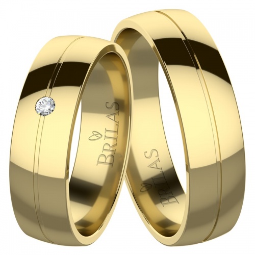 Piper Gold snubní prsteny ze žlutého zlata