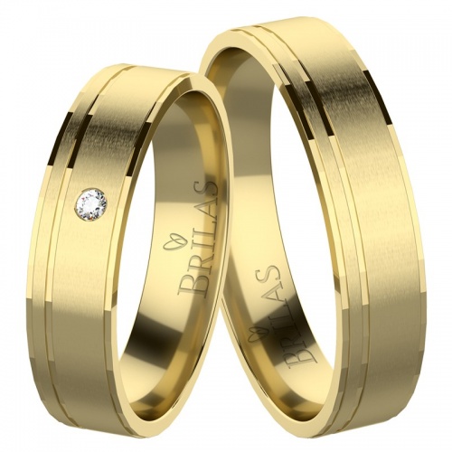 Alma Gold snubní prsteny ze žlutého zlata