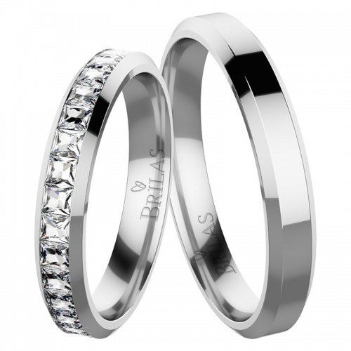 Chana White snubní prsteny z bílého zlata