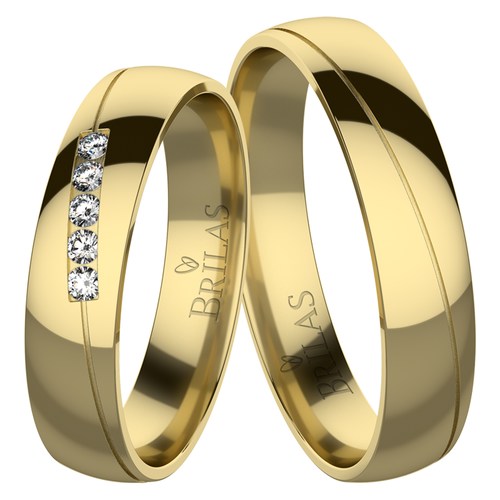 Enrica Gold snubní prsteny ze žlutého zlata