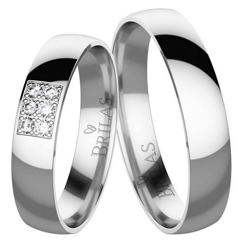 Zurie White snubní prsteny z bílého zlata