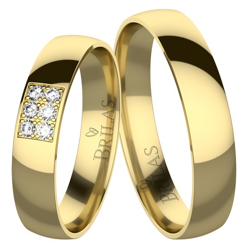 Zurie Gold snubní prsteny ze žlutého zlata