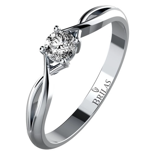 Neve White  zásnubní prsten z bílého zlata