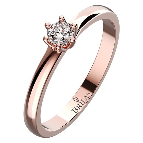 Demi R Briliant zásnubní prsten z růžového zlata