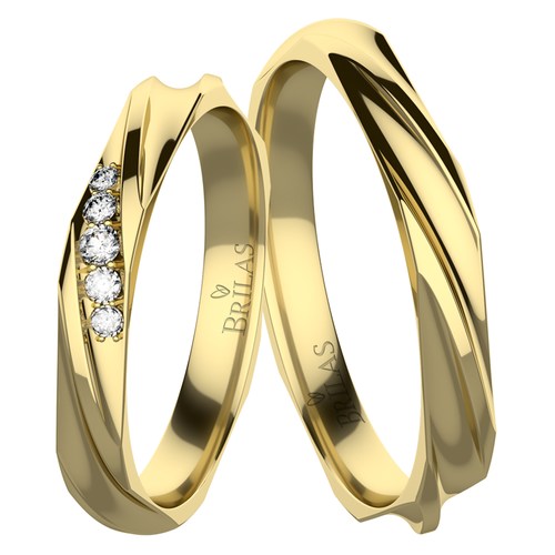 Bristol Gold snubní prsteny ze žlutého zlata